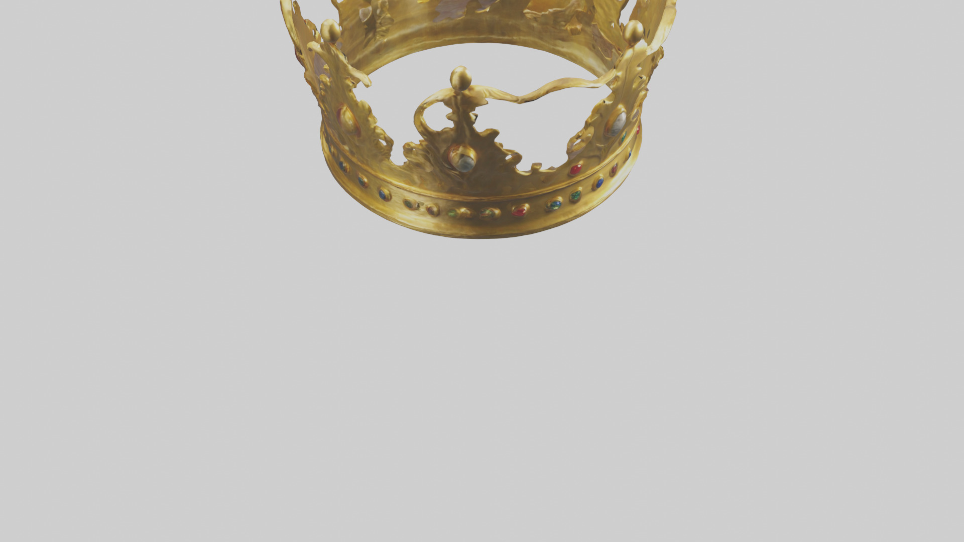 Golden Crown model Low-poly 3D model_6