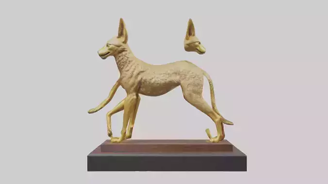 Golden Jackal statue model