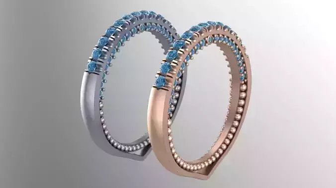 full diamond backring 3D print model