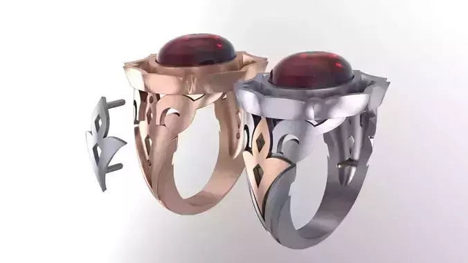 Redfire stone men ring