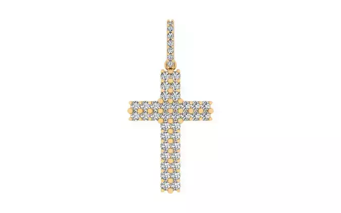 Bold Diamond Cross Pendant