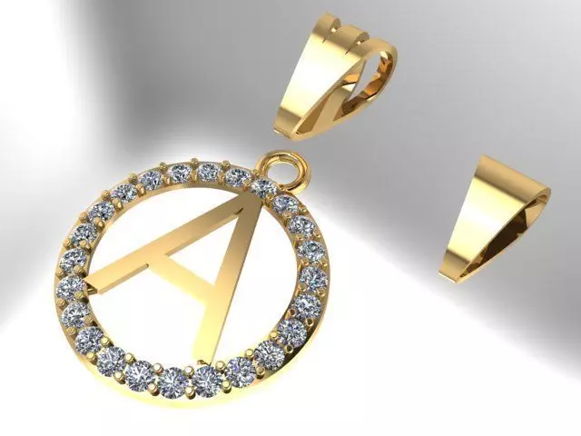 alphabet pendant 3dm file 3D Model Files Free 3D print model