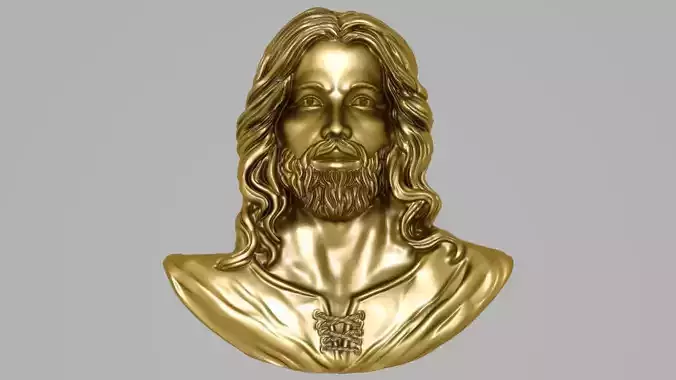 Jesus face - flat back