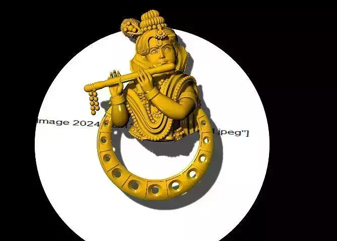 krishna pendant 3dm file