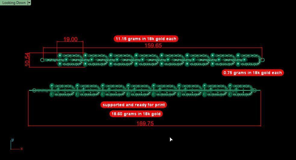 Hollow Tiffany chains as bracelet v2 3D print model_5