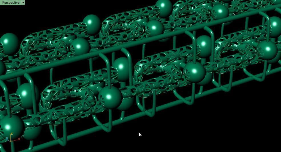 Hollow Tiffany chains as bracelet v2 3D print model_3