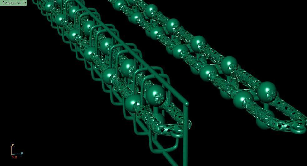 Hollow Tiffany chains as bracelet v2 3D print model_4