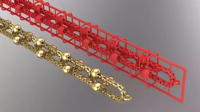 Hollow Tiffany chains as bracelet v2