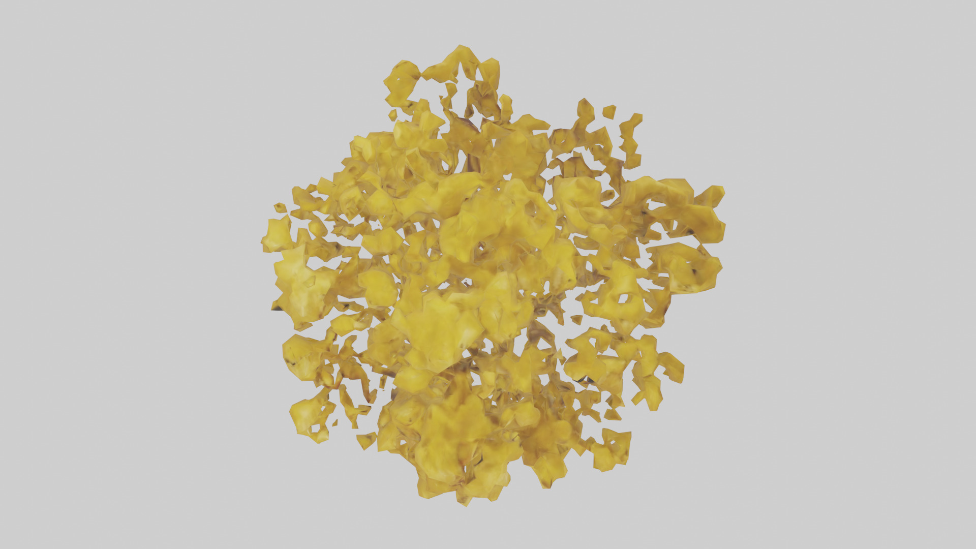 Golden Rain tree model Low-poly 3D model_14