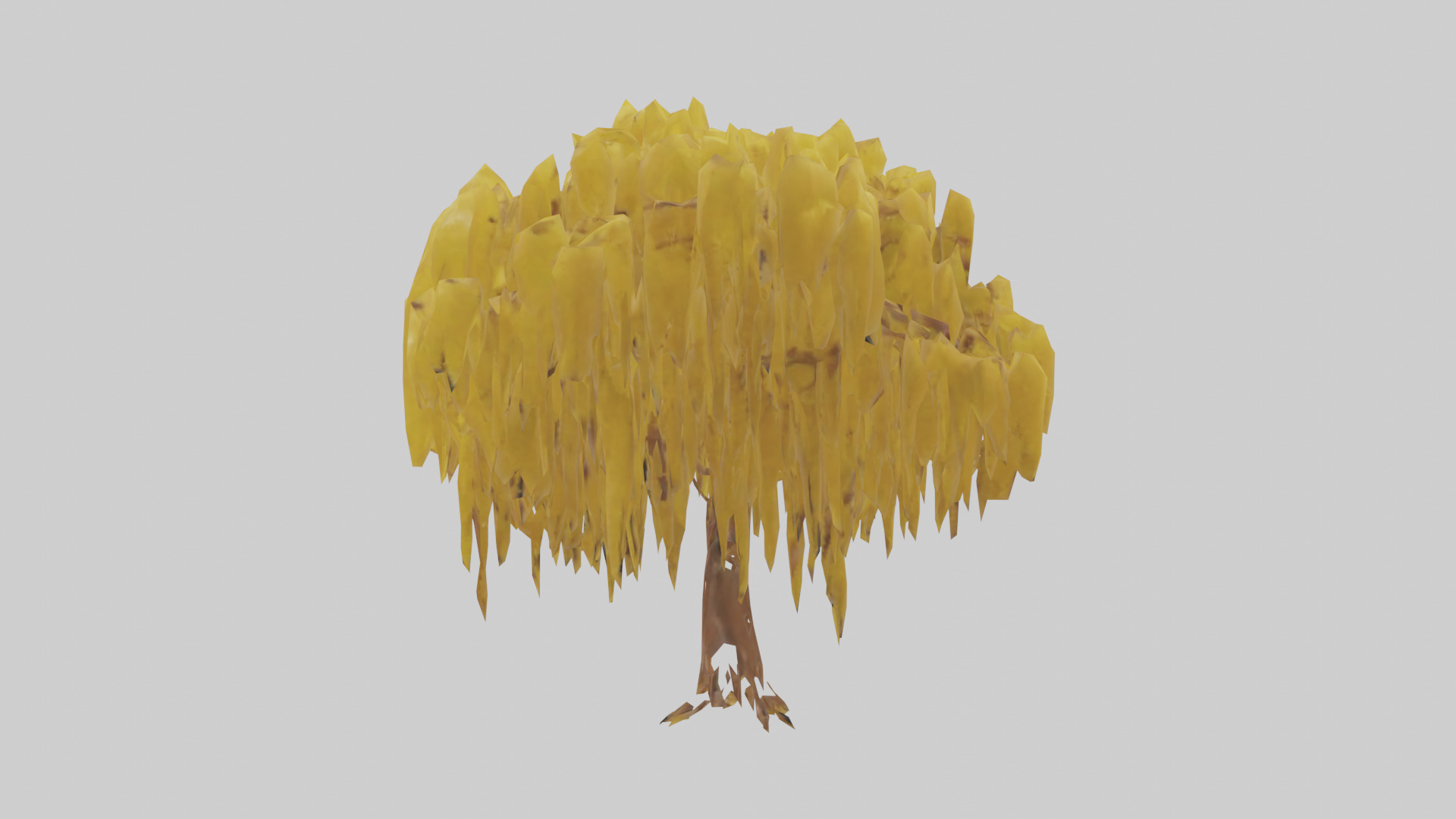 Golden Rain tree model Low-poly 3D model_12