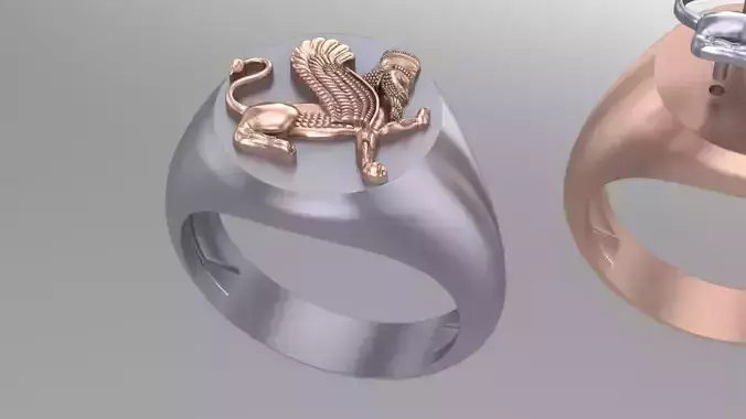 Assyrian door guard new metha simple ring