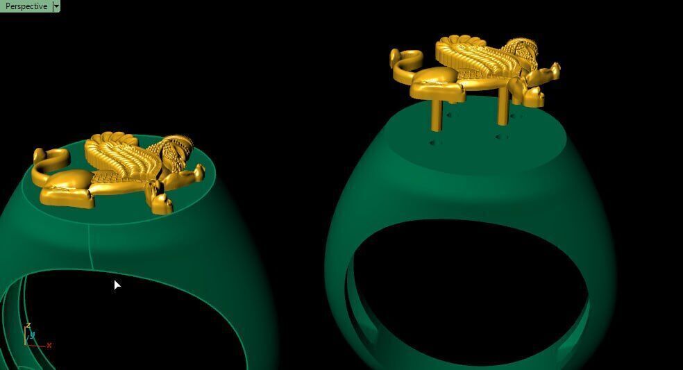 Assyrian door guard new metha simple ring 3D print model_5