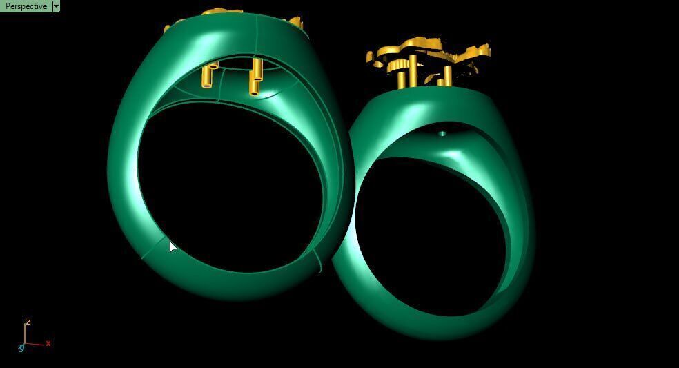 Assyrian door guard new metha simple ring 3D print model_4