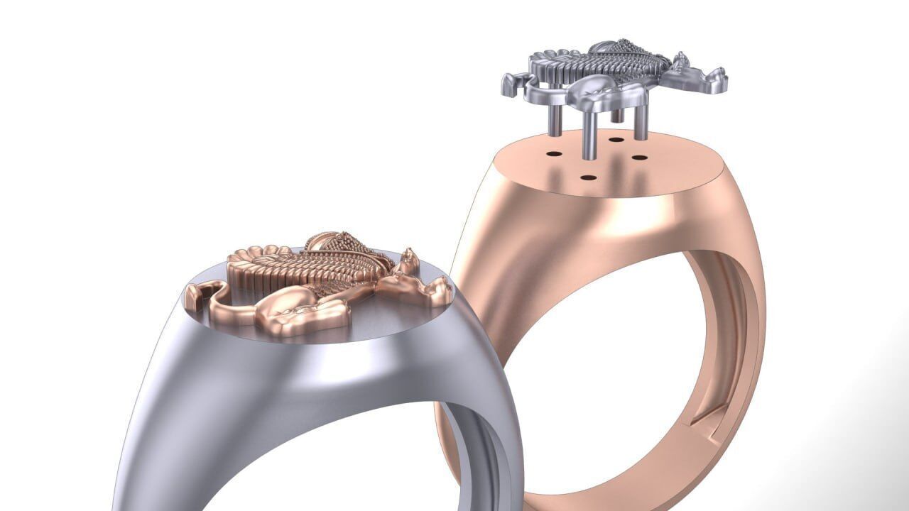 Assyrian door guard new metha simple ring 3D print model_1