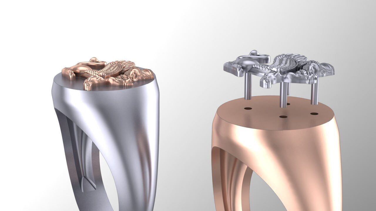 Assyrian door guard new metha simple ring 3D print model_2