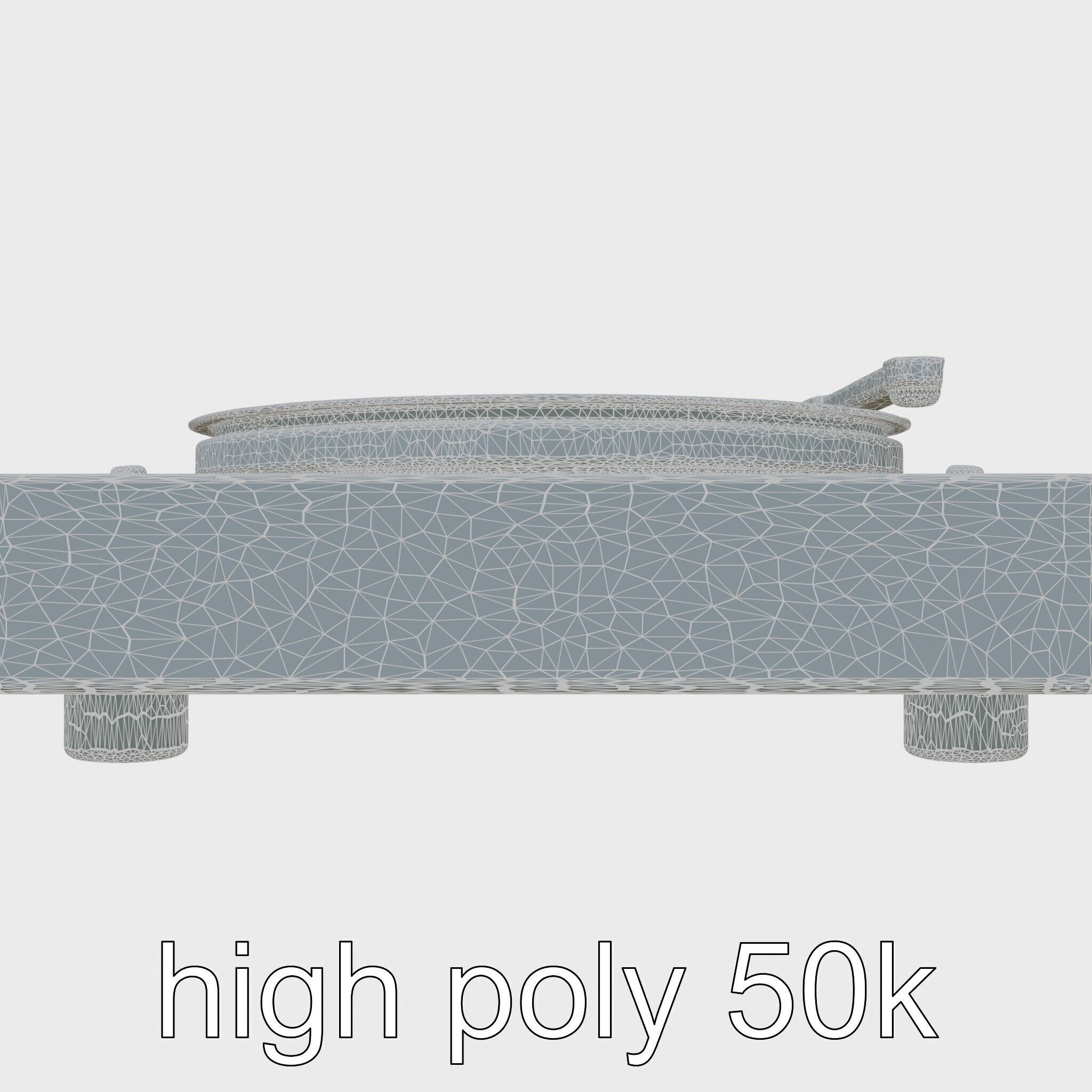 Turntable Vinyl Player with Digitization Feature Low-poly 3D model_8