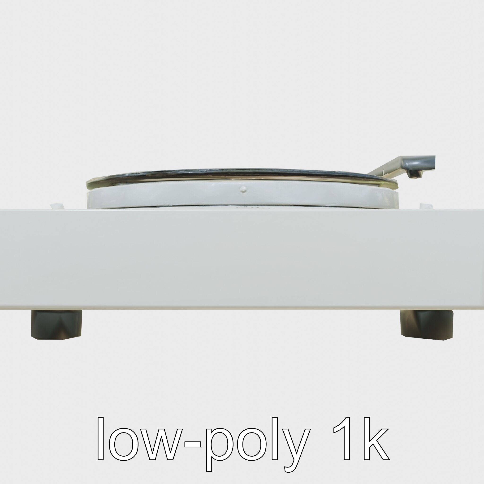 Turntable Vinyl Player with Digitization Feature Low-poly 3D model_17