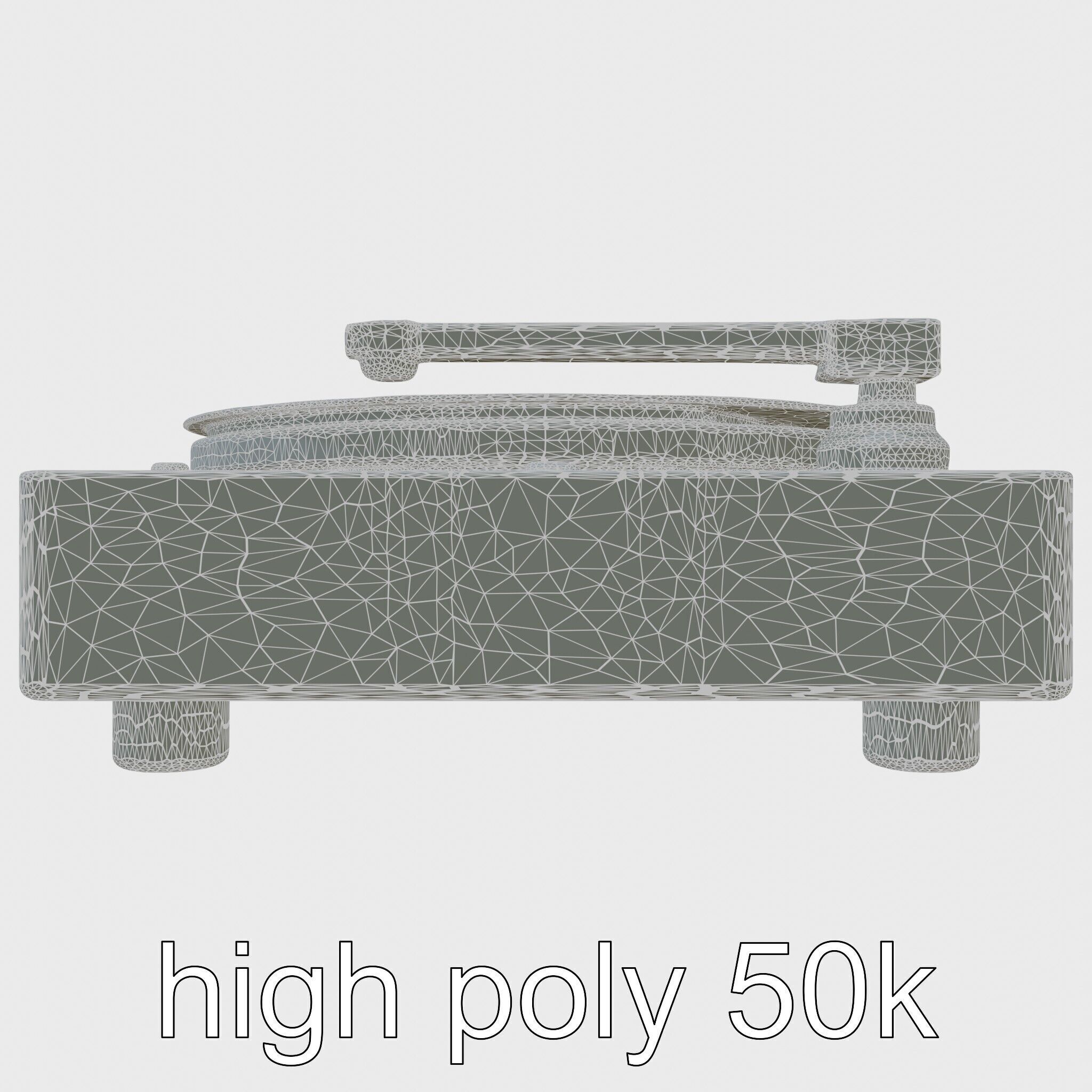 Turntable Vinyl Player with Digitization Feature Low-poly 3D model_24