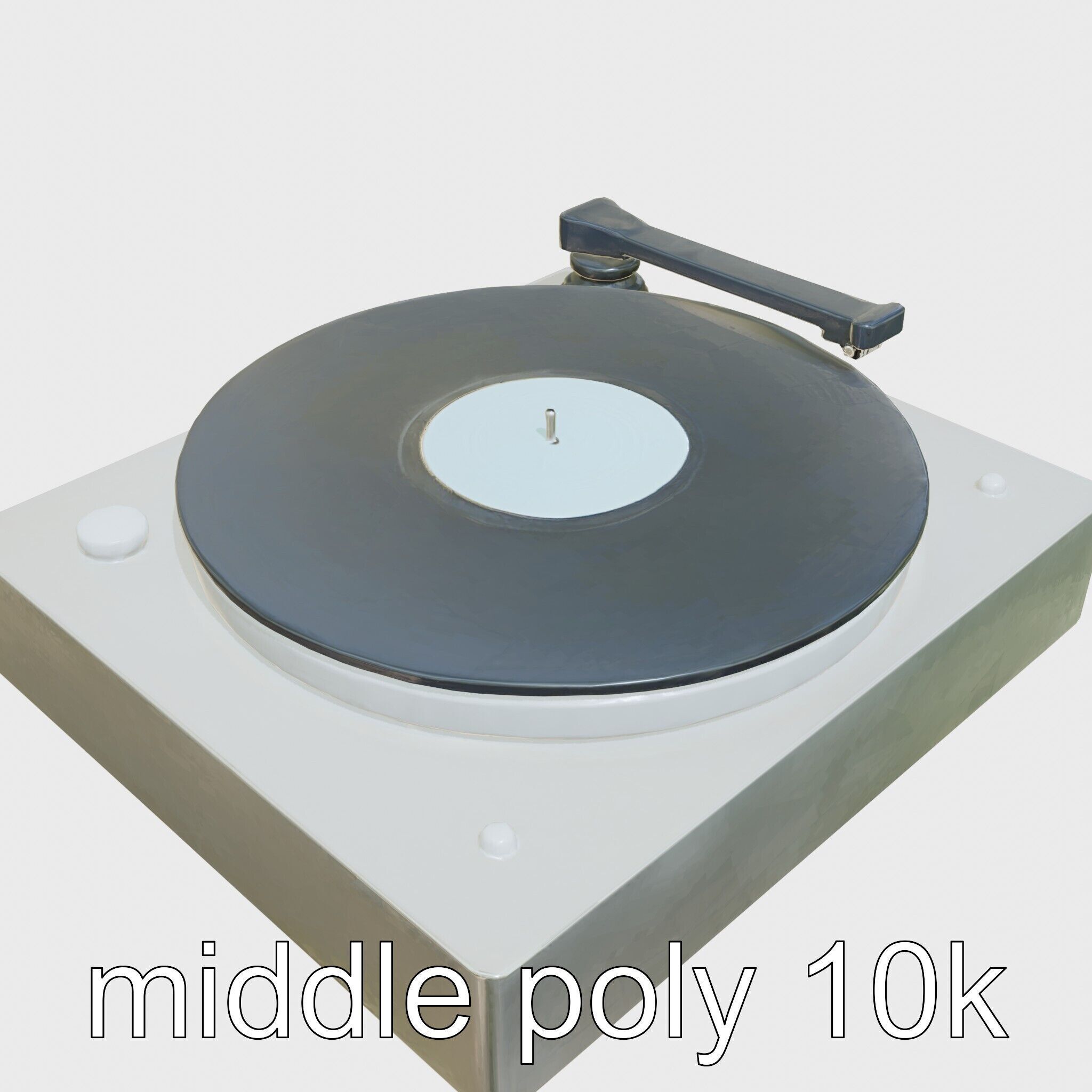 Turntable Vinyl Player with Digitization Feature Low-poly 3D model_32
