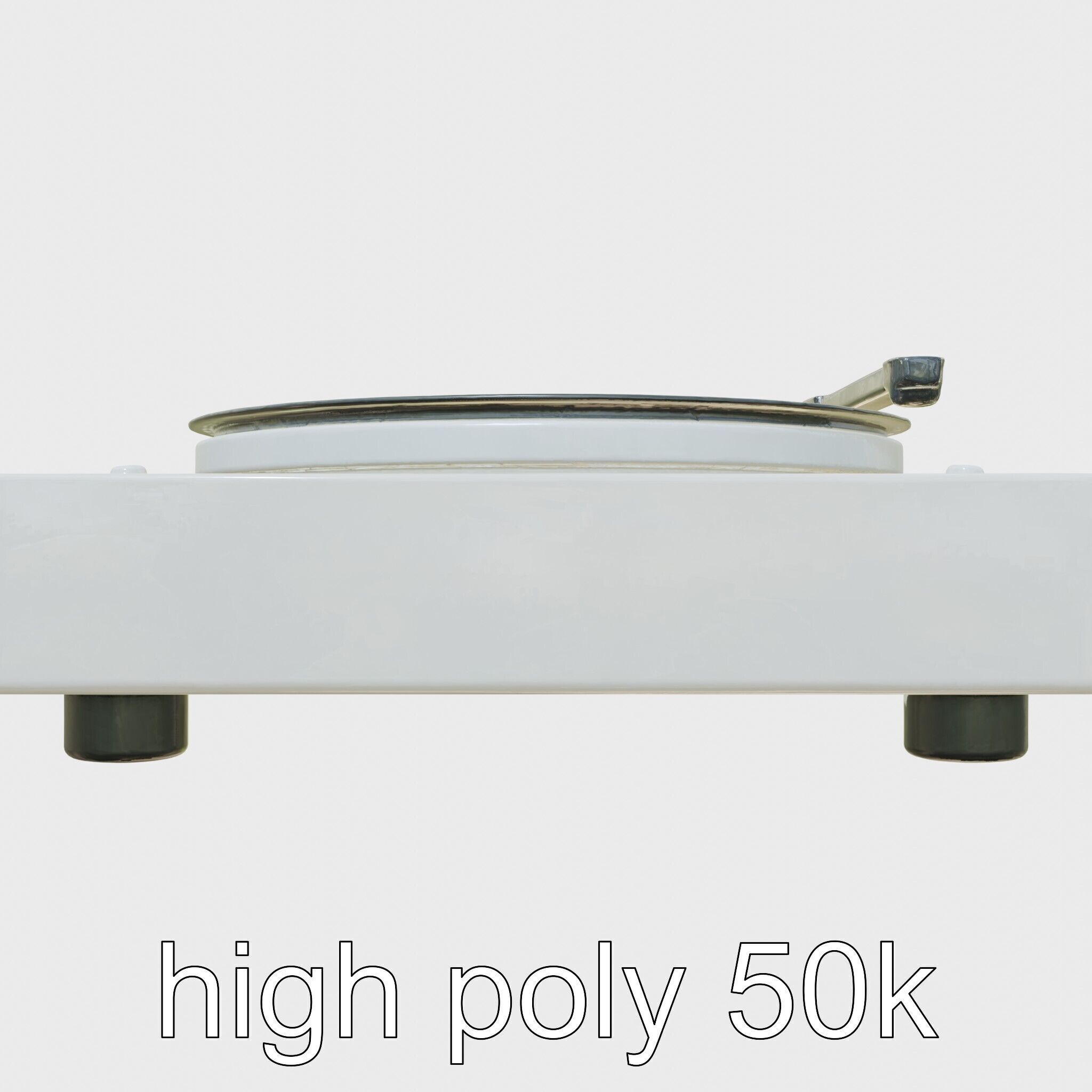 Turntable Vinyl Player with Digitization Feature Low-poly 3D model_5