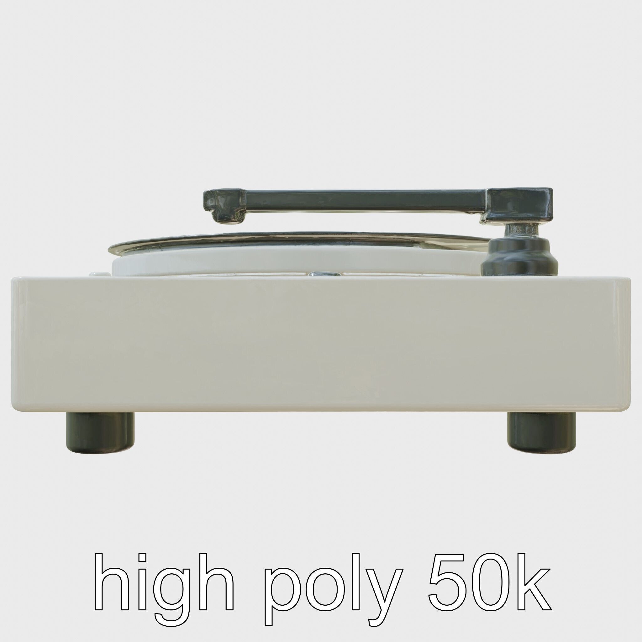 Turntable Vinyl Player with Digitization Feature Low-poly 3D model_23