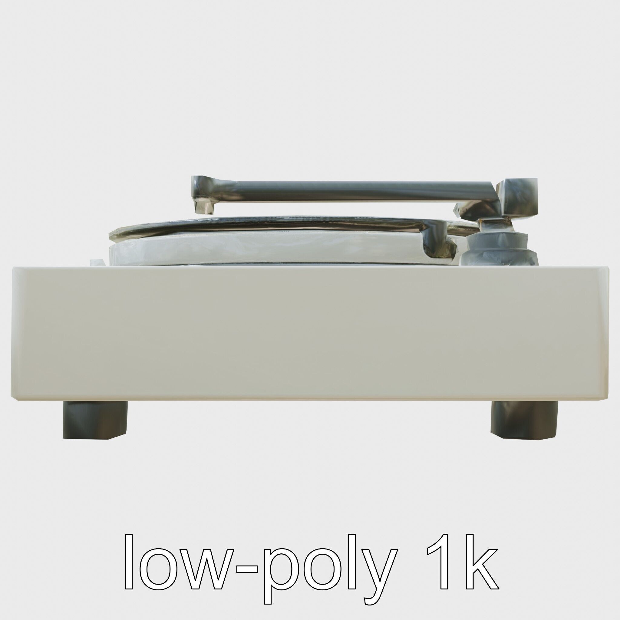 Turntable Vinyl Player with Digitization Feature Low-poly 3D model_7