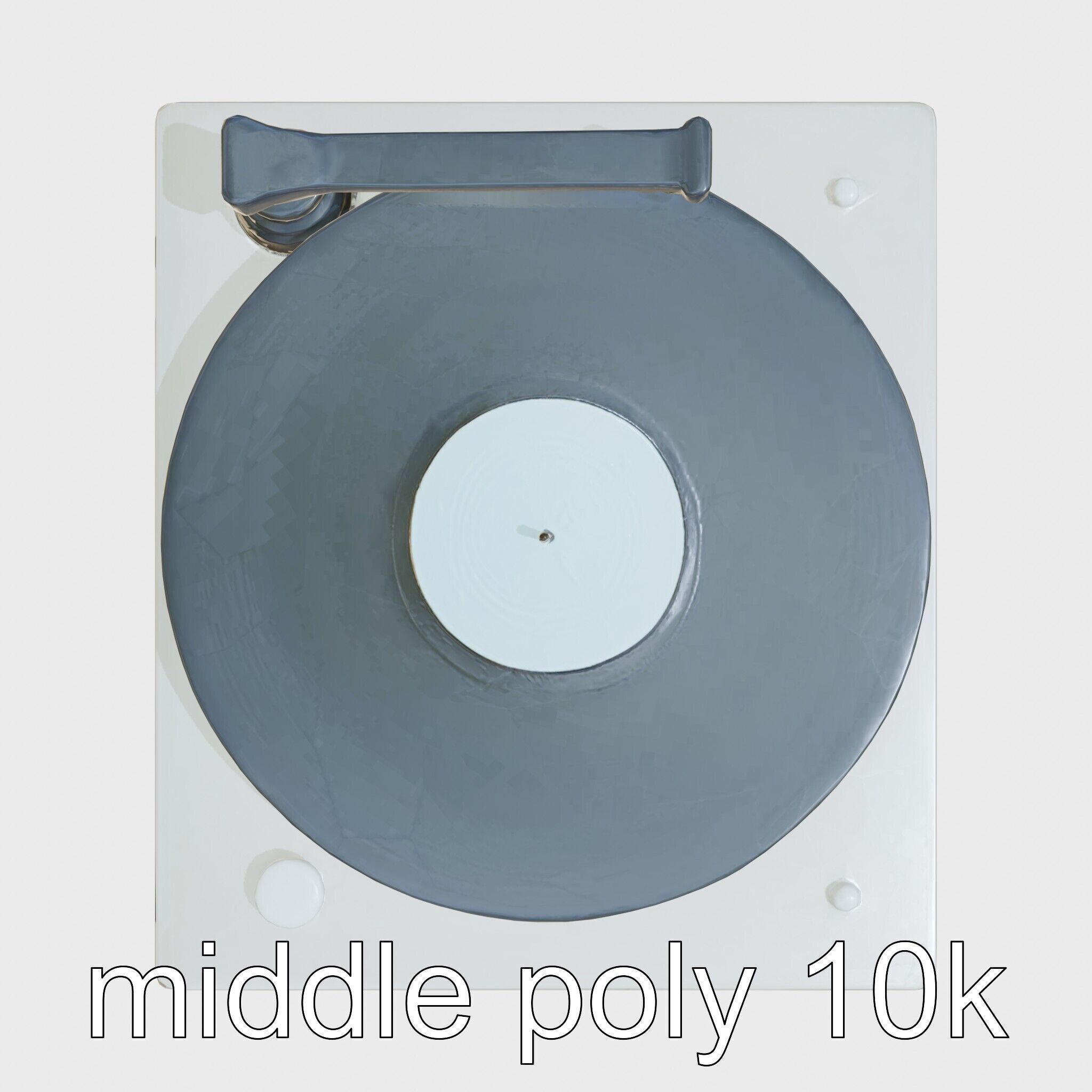 Turntable Vinyl Player with Digitization Feature Low-poly 3D model_12