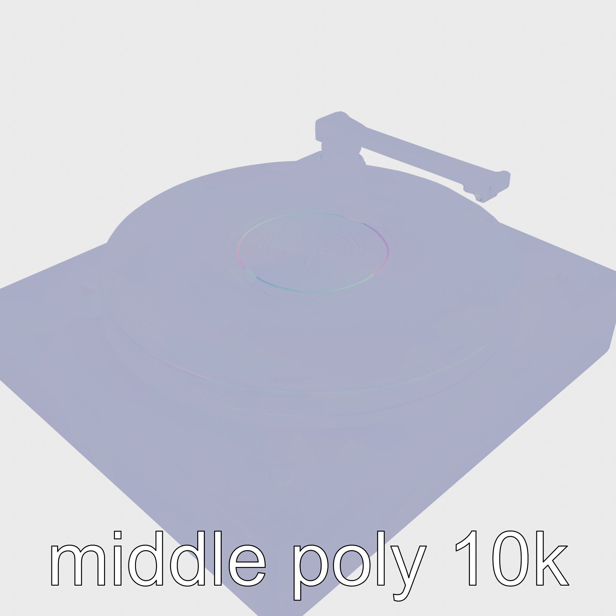 Turntable Vinyl Player with Digitization Feature Low-poly 3D model_16