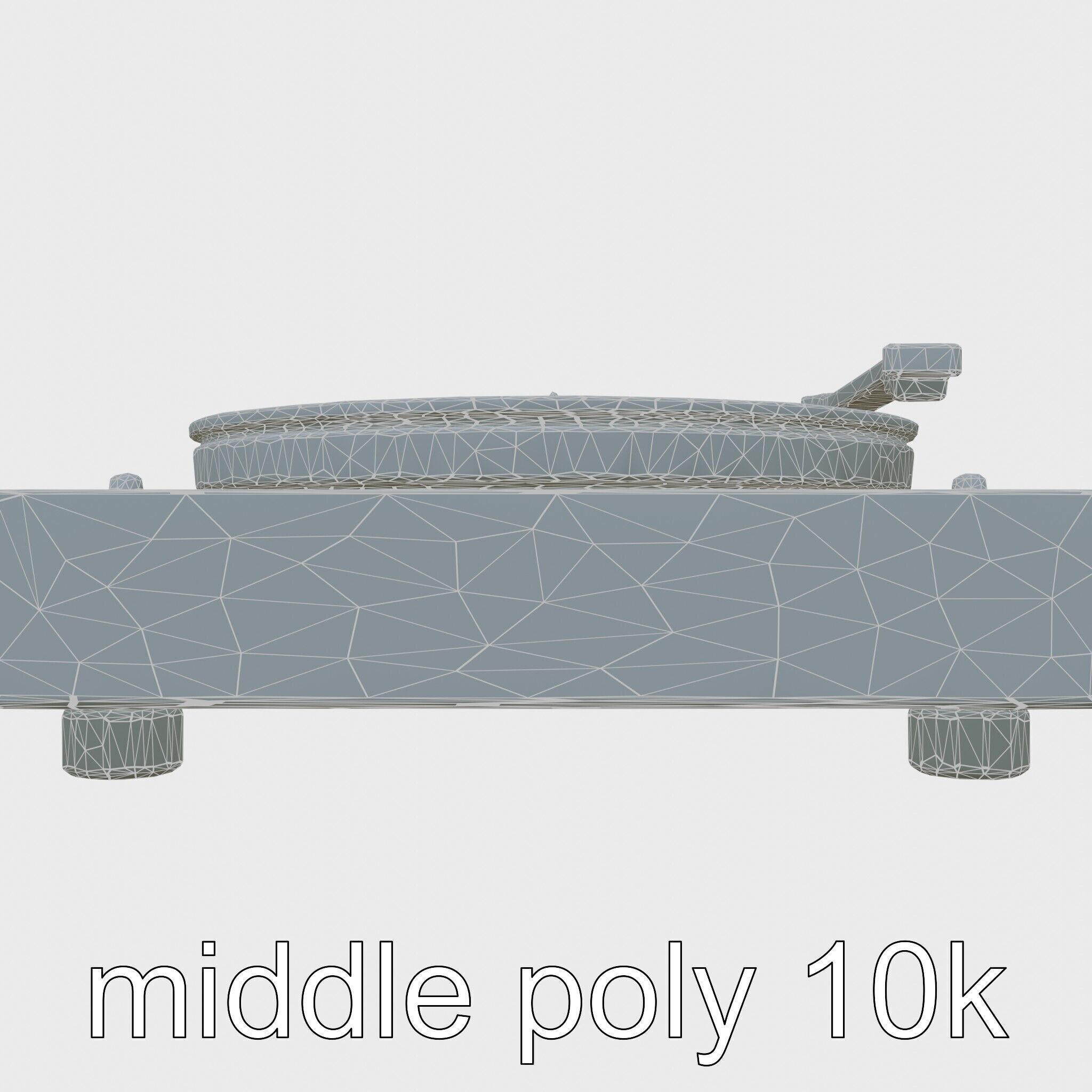 Turntable Vinyl Player with Digitization Feature Low-poly 3D model_9