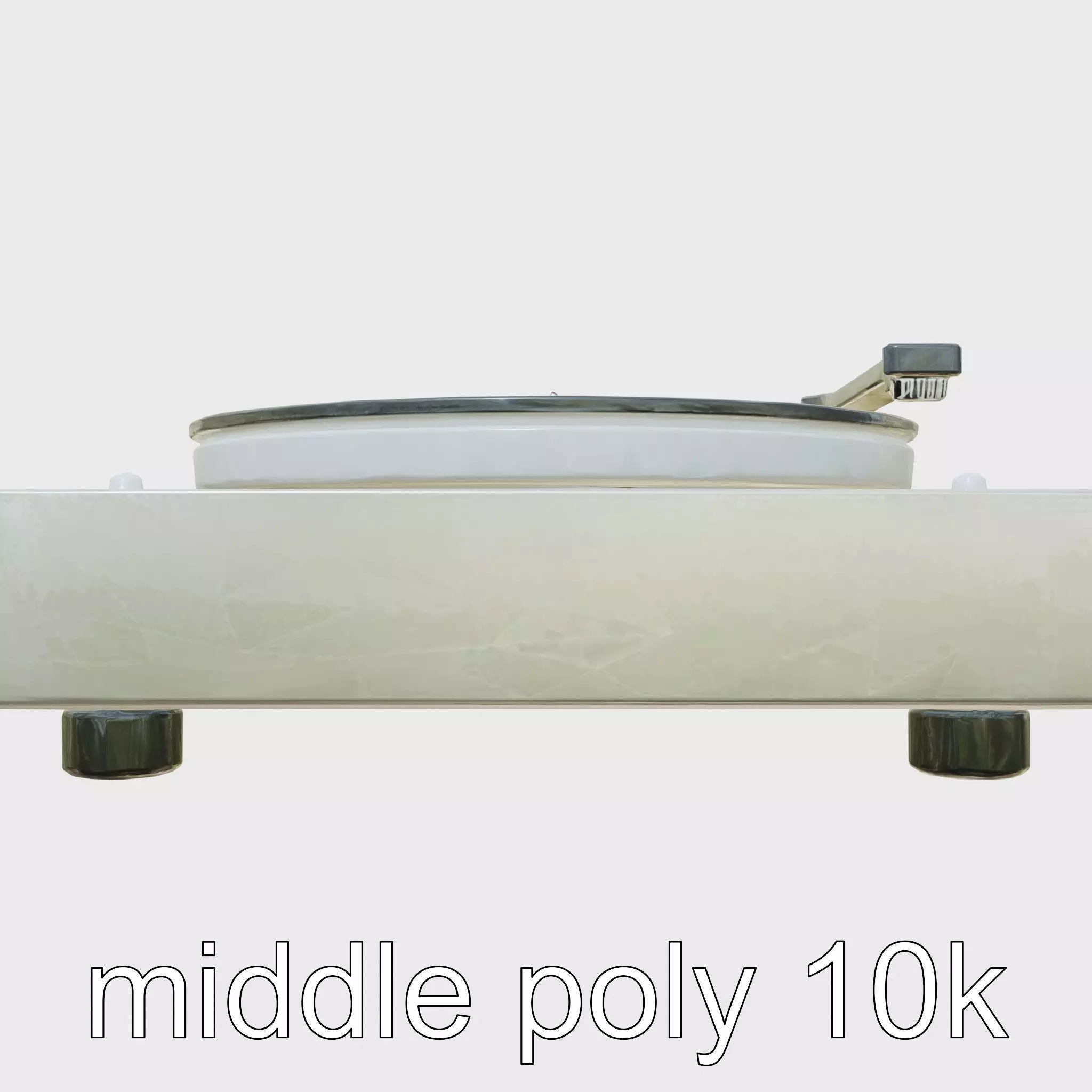 Turntable Vinyl Player with Digitization Feature Low-poly 3D model_0