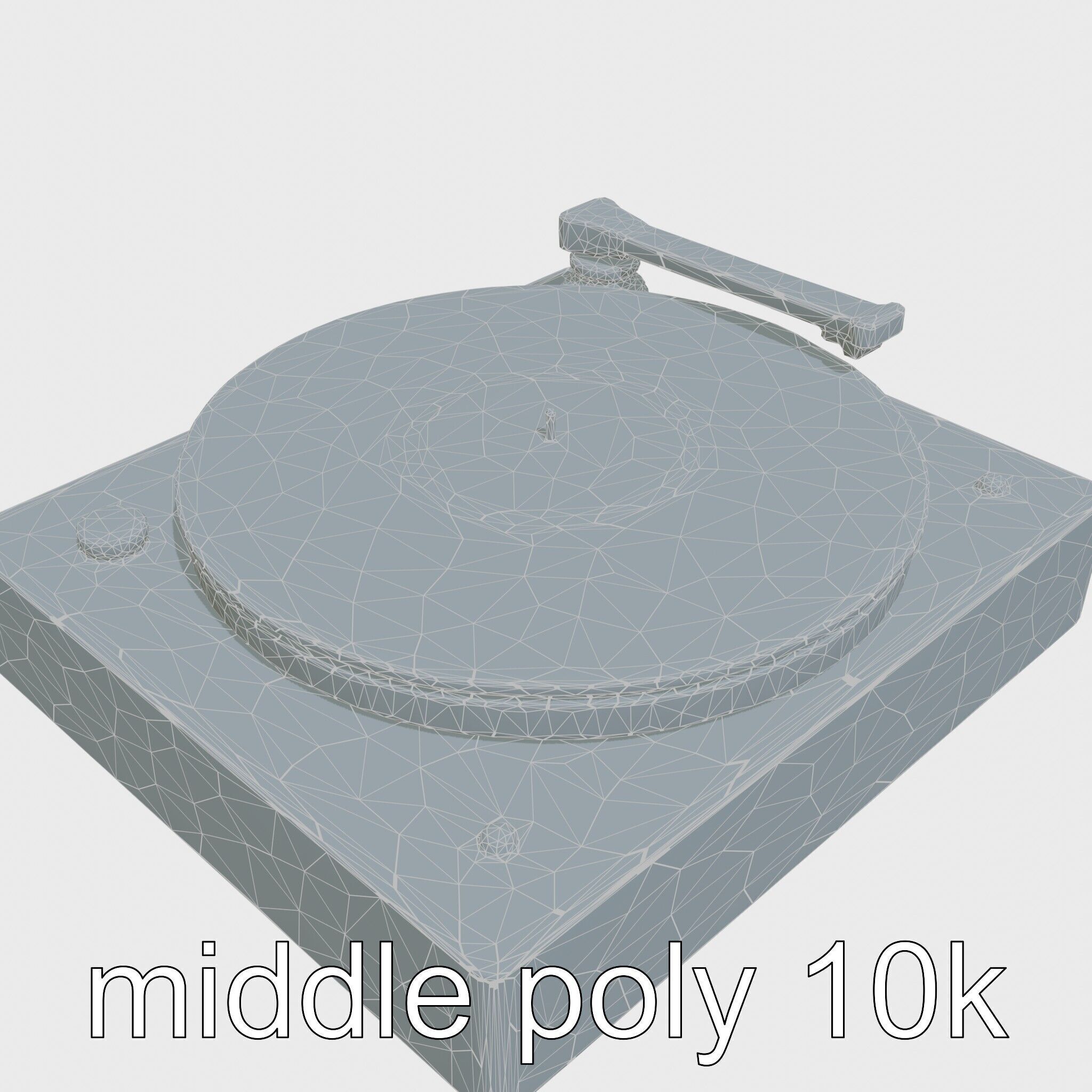 Turntable Vinyl Player with Digitization Feature Low-poly 3D model_29