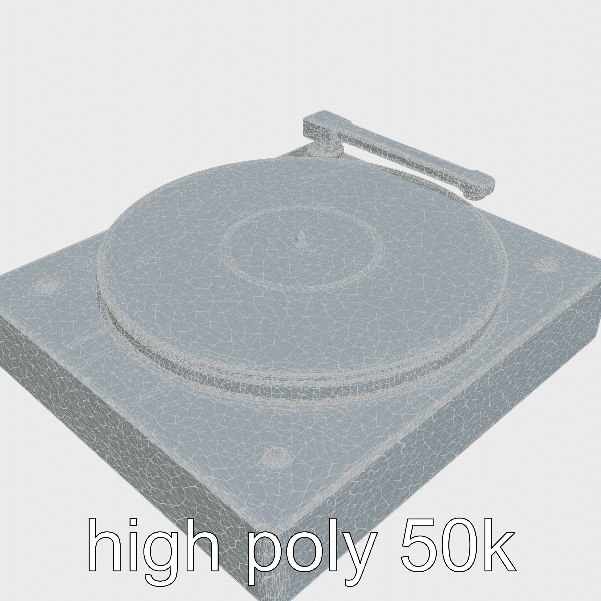 Turntable Vinyl Player with Digitization Feature Low-poly 3D model_30
