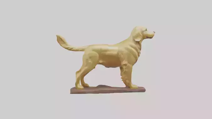 Golden Retriever statue model