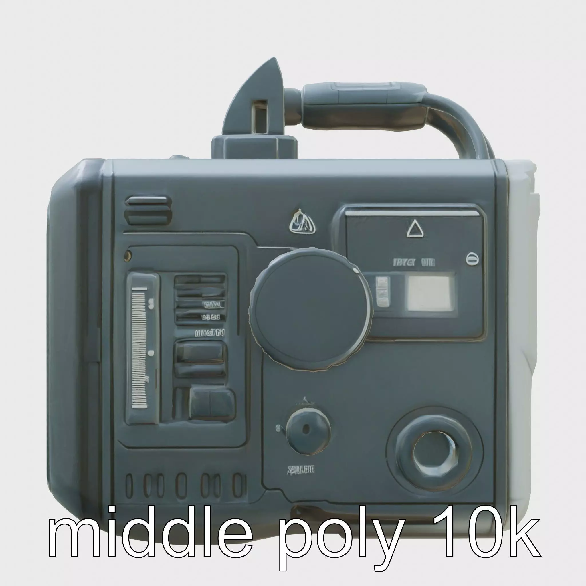 Cyberpunk Lie Detector with Portable Emotion Analysis Screen Low-poly 3D model