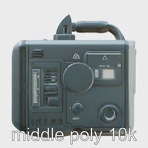 Cyberpunk Lie Detector with Portable Emotion Analysis Screen Low-poly 3D model