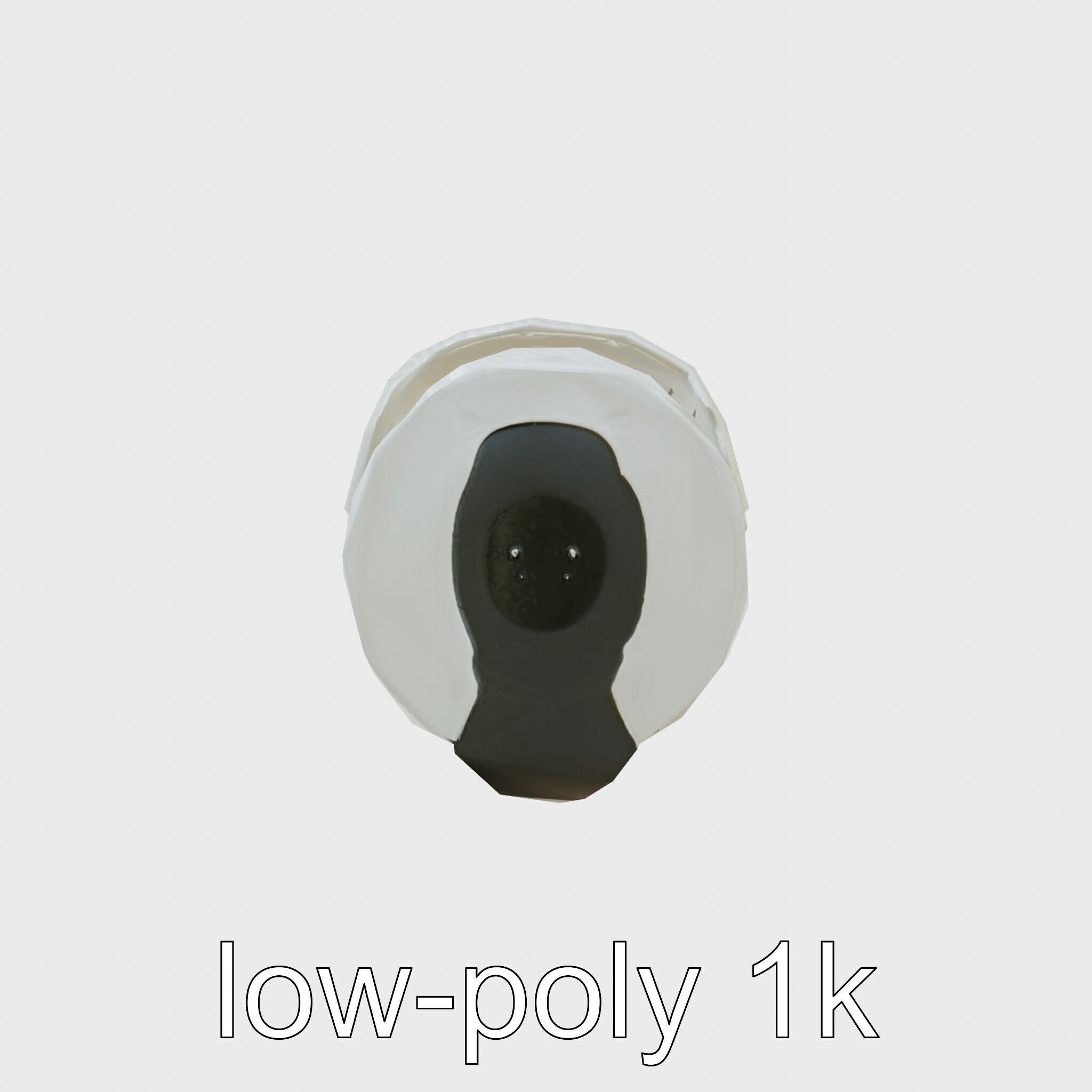 Advanced Security Camera Cybernetic System Low-poly 3D model_15