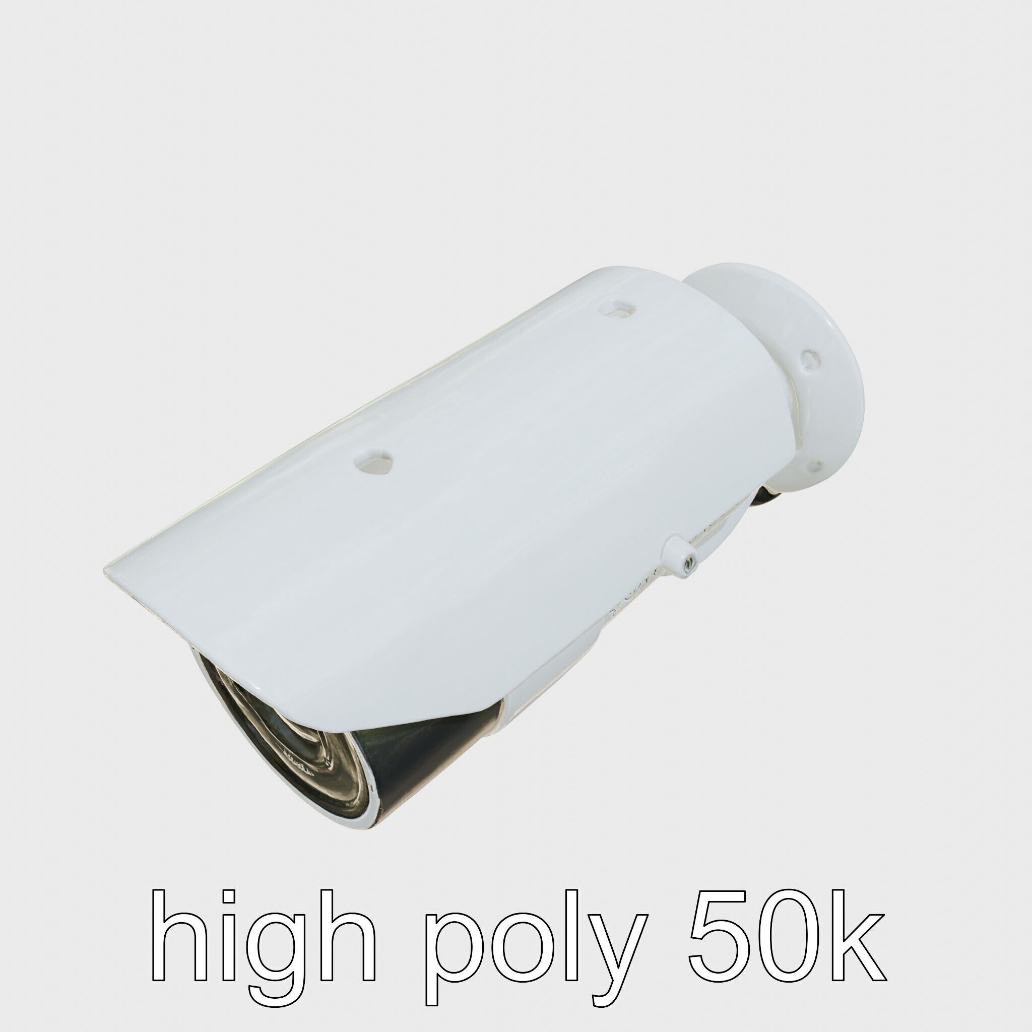 Advanced Security Camera Cybernetic System Low-poly 3D model_11