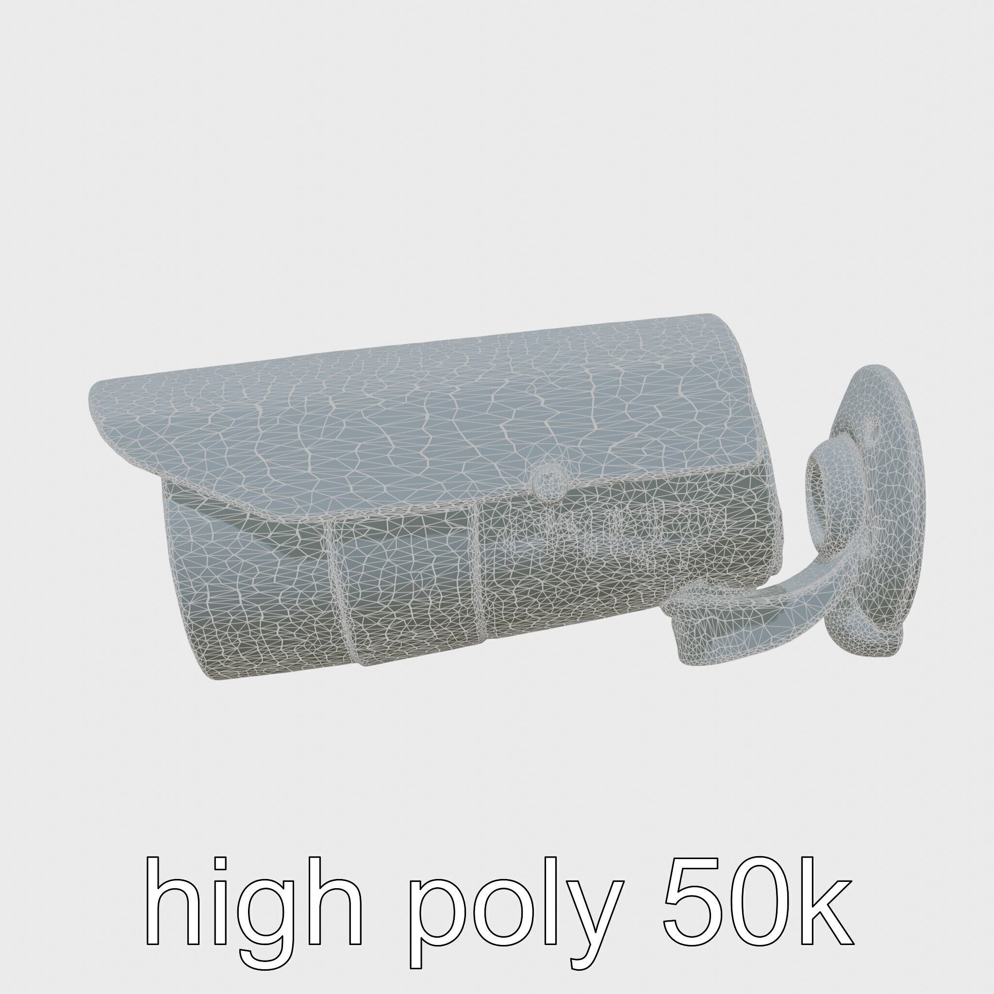 Advanced Security Camera Cybernetic System Low-poly 3D model_28