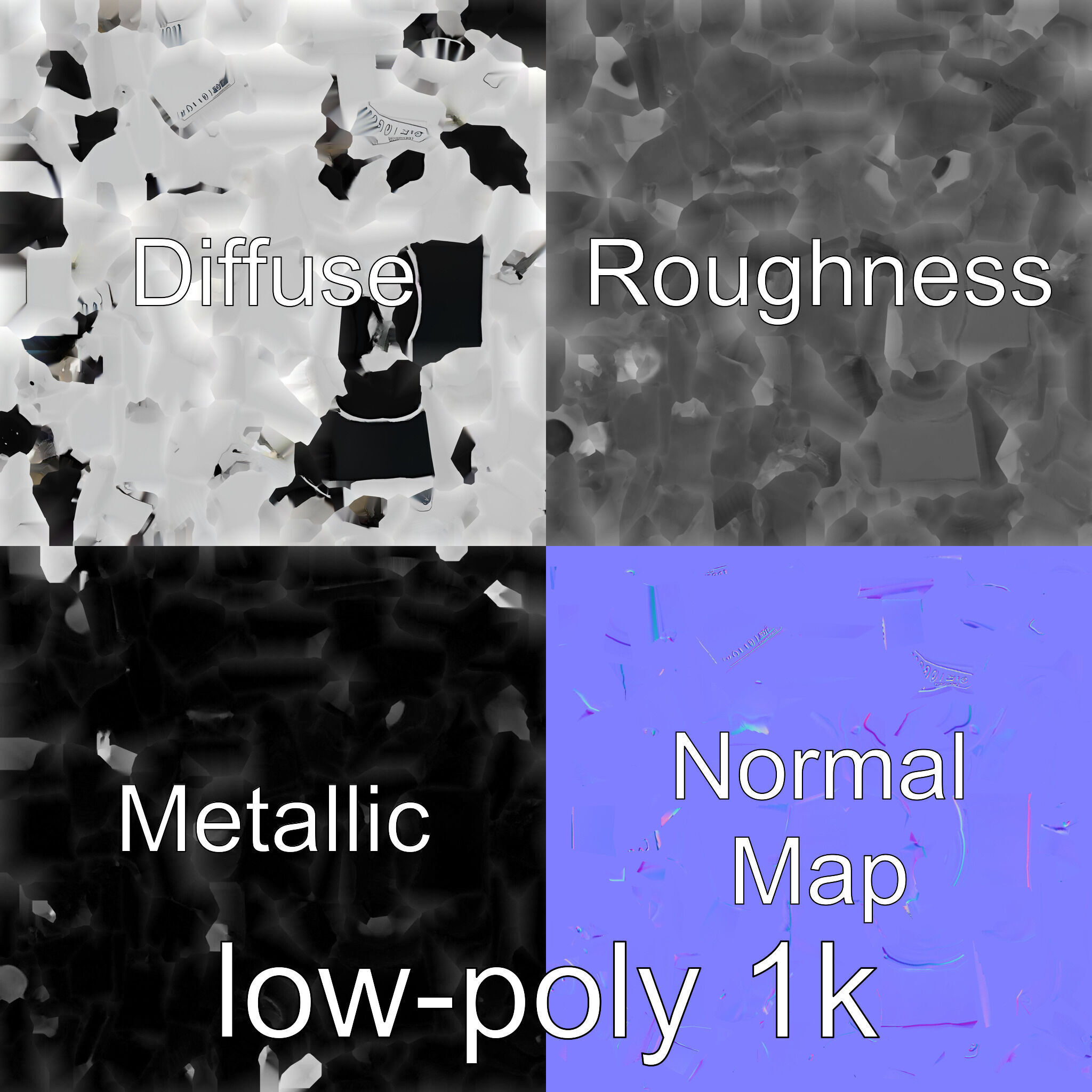 Advanced Security Camera Cybernetic System Low-poly 3D model_4