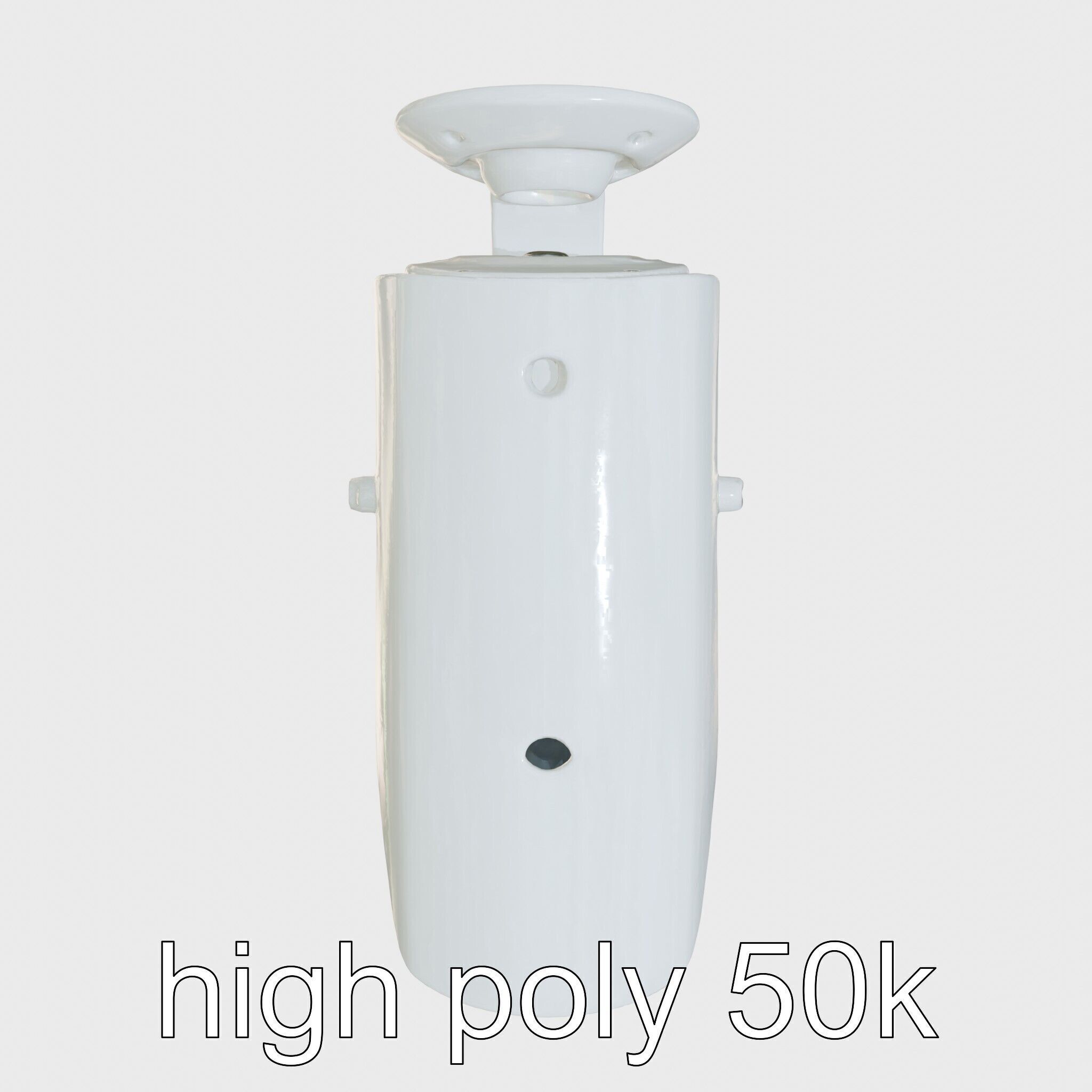 Advanced Security Camera Cybernetic System Low-poly 3D model_16