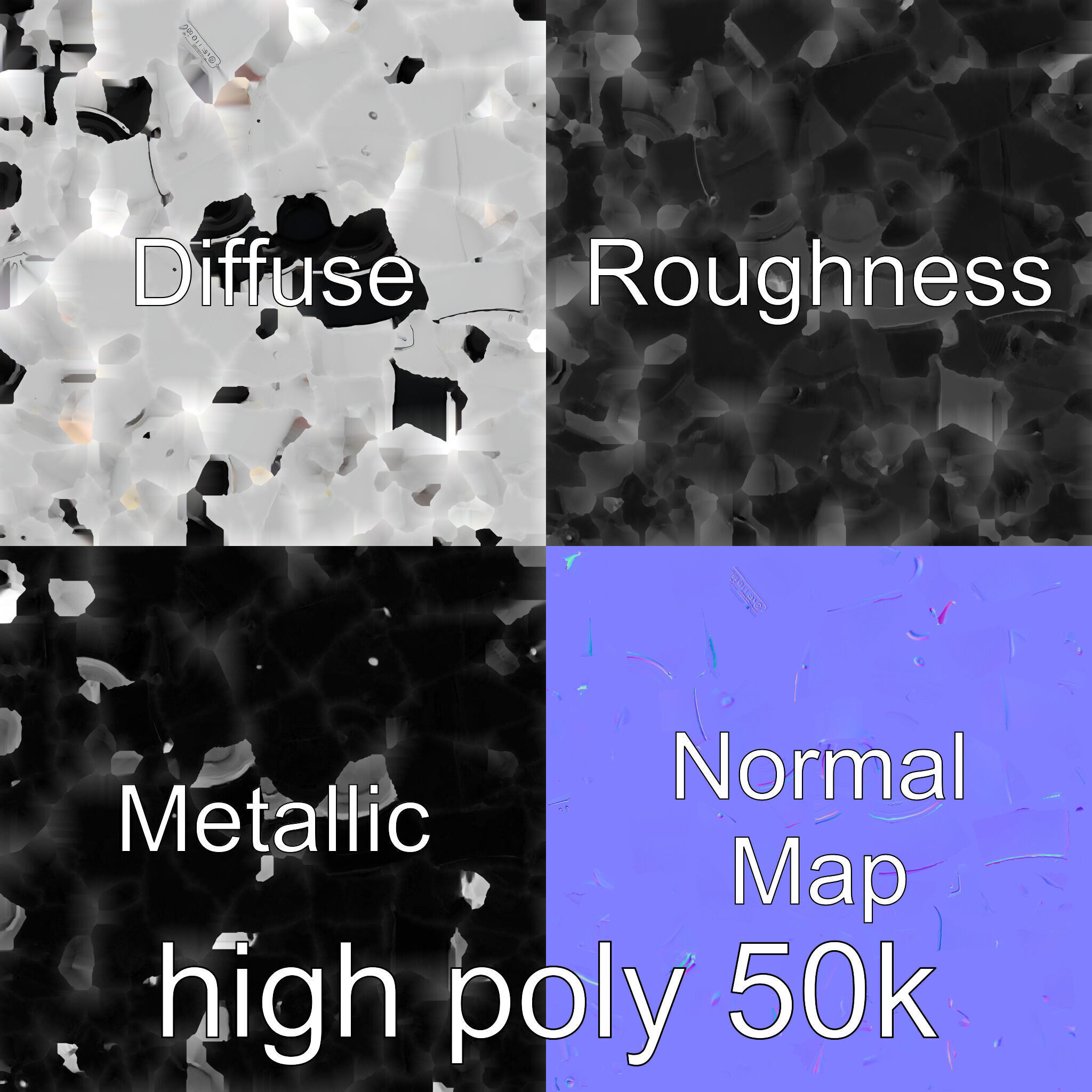 Advanced Security Camera Cybernetic System Low-poly 3D model_26