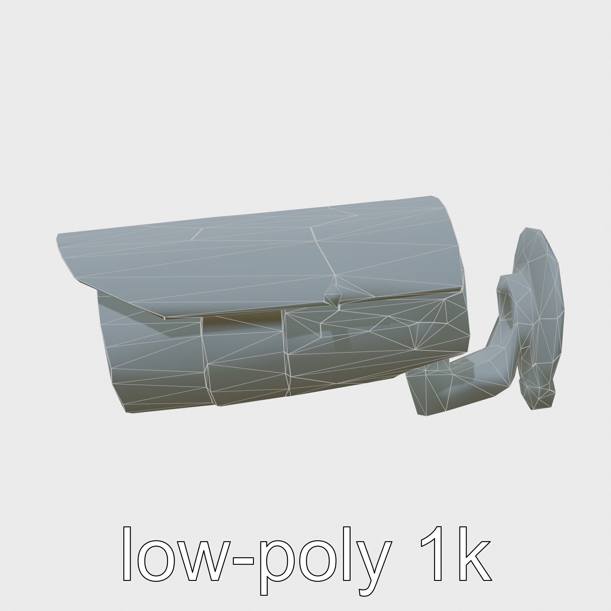 Advanced Security Camera Cybernetic System Low-poly 3D model_10