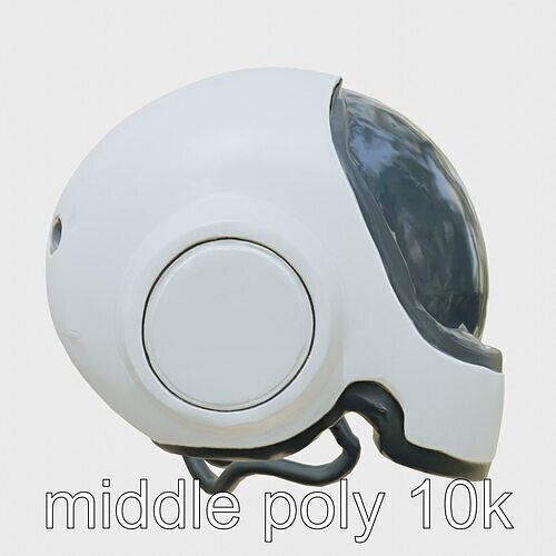 Meditation Robotic Helmet with Sensory Block System Low-poly 3D model