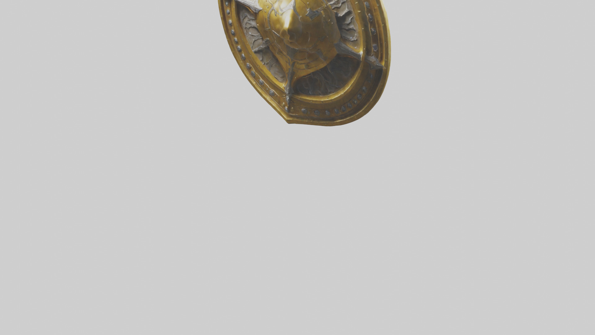 Golden Shield model Low-poly 3D model_5