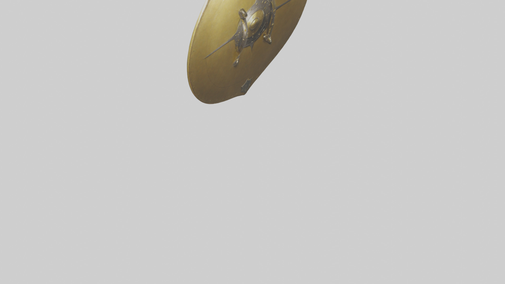 Golden Shield model Low-poly 3D model_3