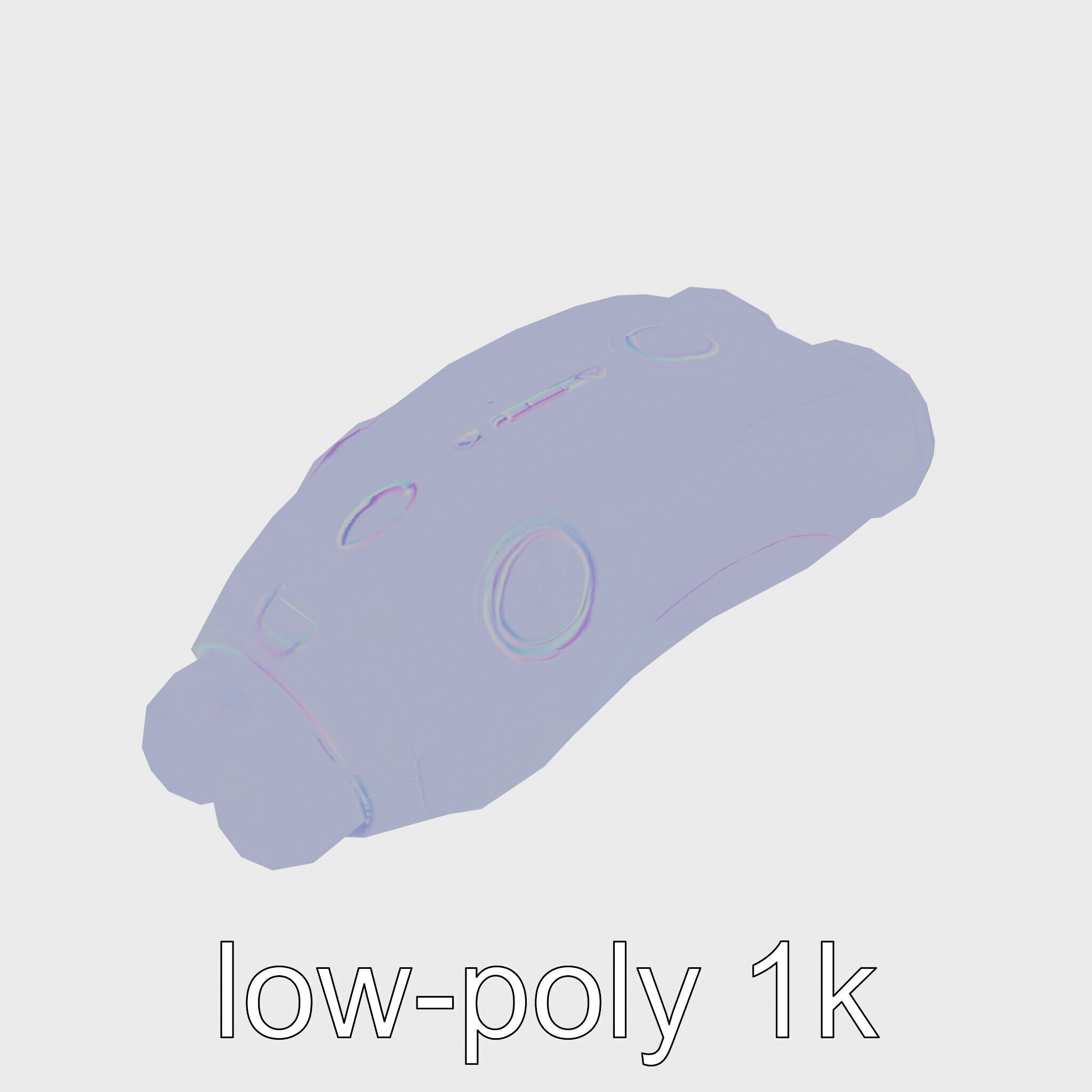 Robotic Muscle Massager with Multiple Modes Low-poly 3D model_16