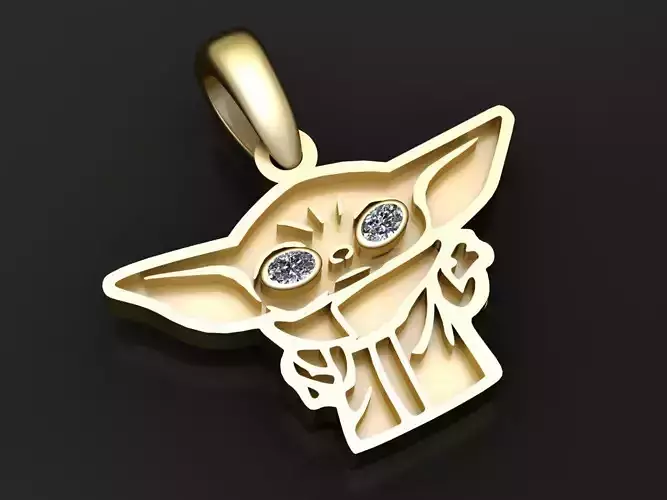 STAR WAR GOLDEN PENDANT 3D PRINTABLE MODEL 