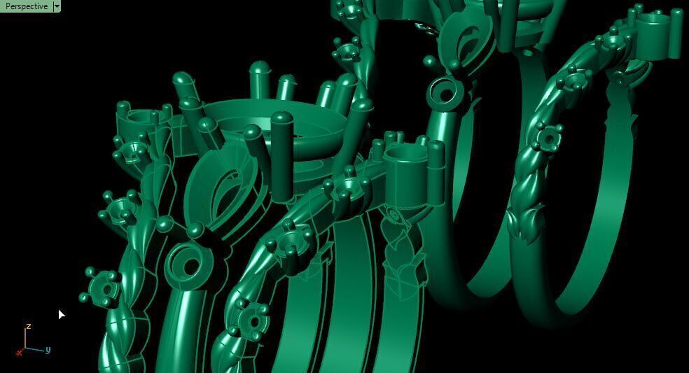 3 piece ring 3D print model_5