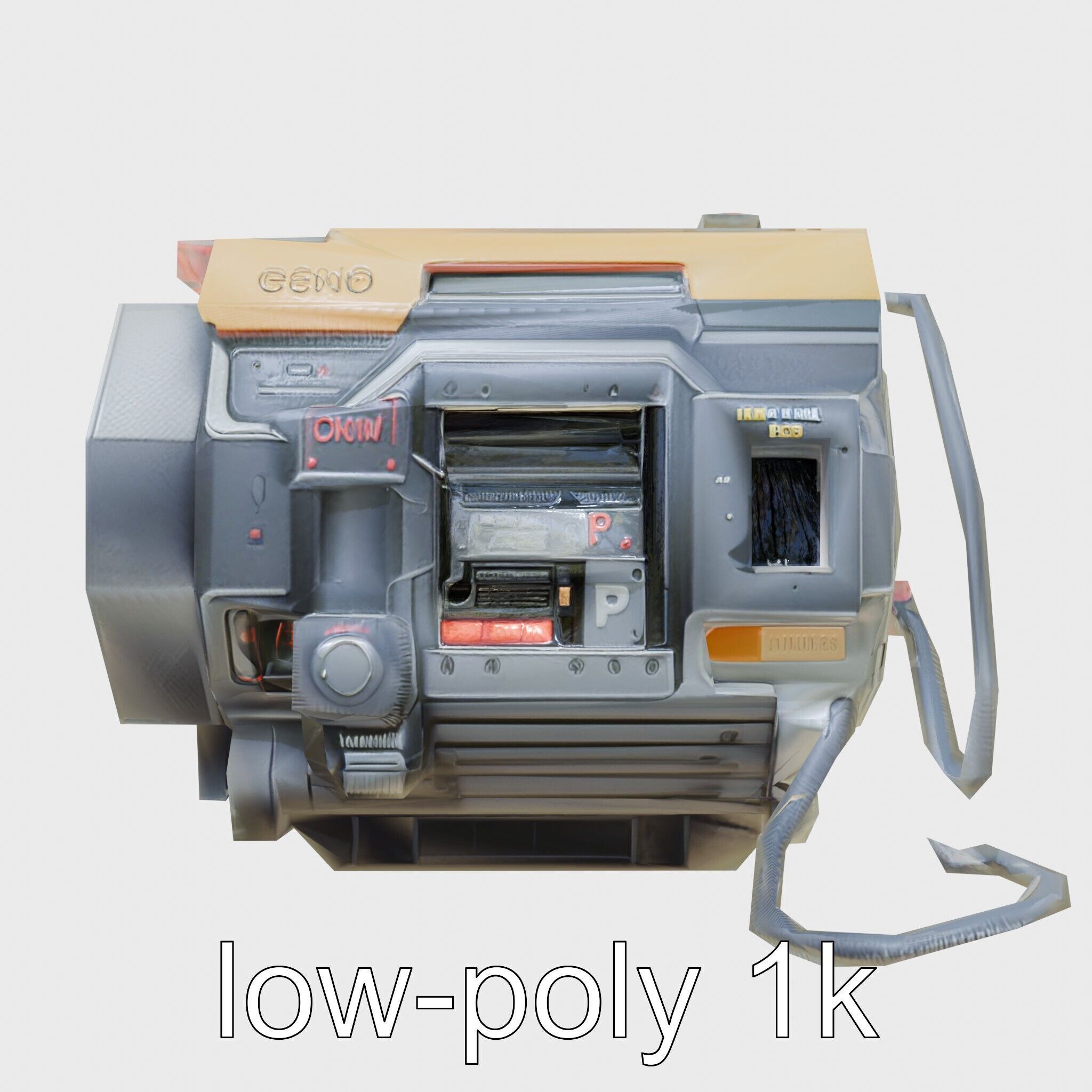 Cyberpunk Home Security System with Integrated Intrusion Traps Low-poly 3D model_28