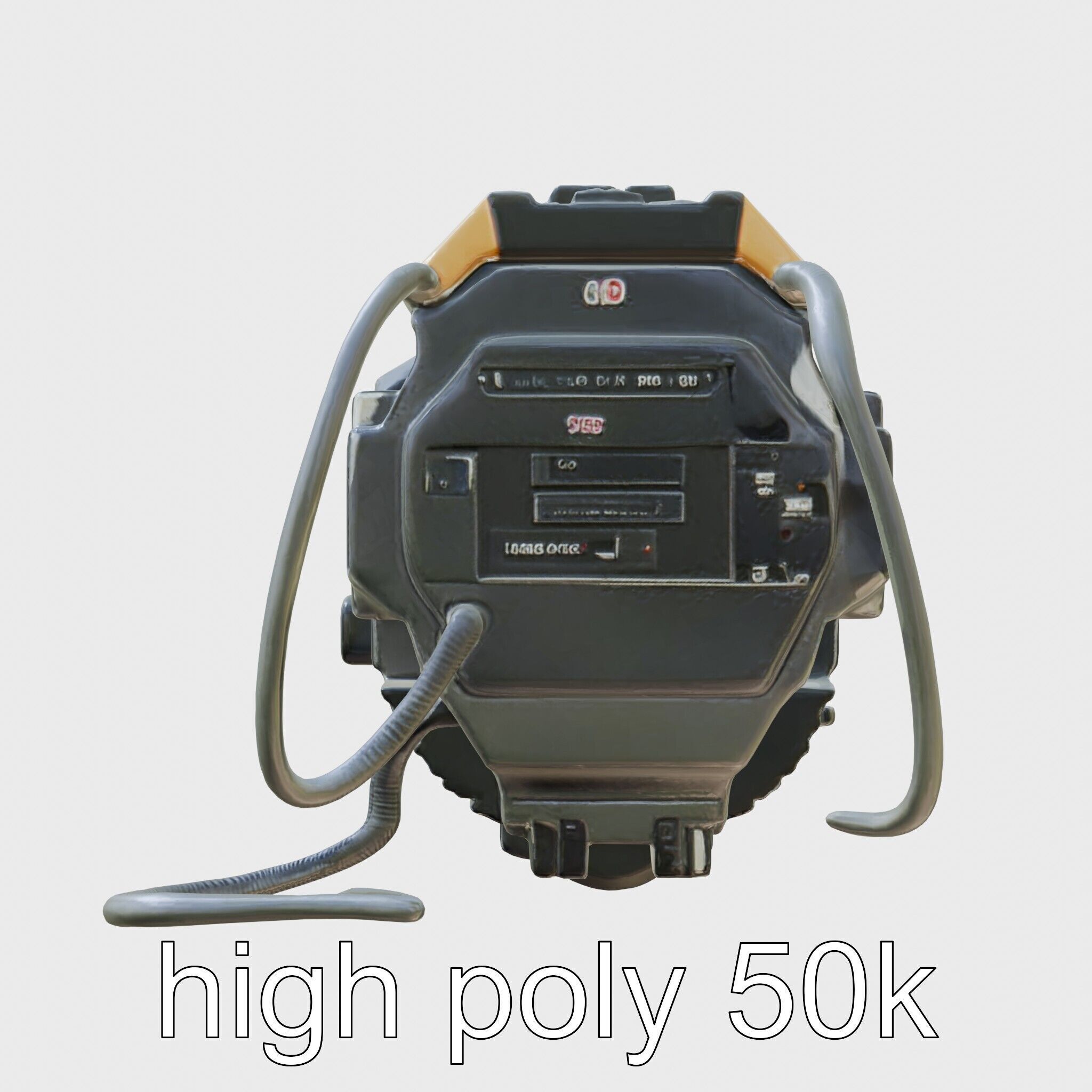 Cyberpunk Home Security System with Integrated Intrusion Traps Low-poly 3D model_11